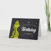 Grinch Chalkboard Geburtstag Karte (Vorderseite)