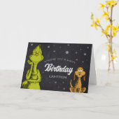 Grinch Chalkboard Geburtstag Karte (Gelbe Blume)