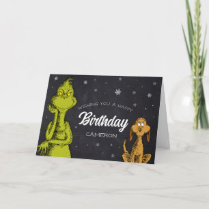Grinch Chalkboard Geburtstag Karte