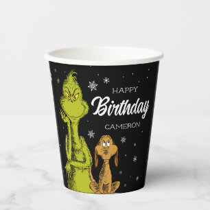 Grinch Chalkboard Geburtstag Pappbecher