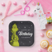 Grinch Chalkboard Geburtstag Pappteller (Party)