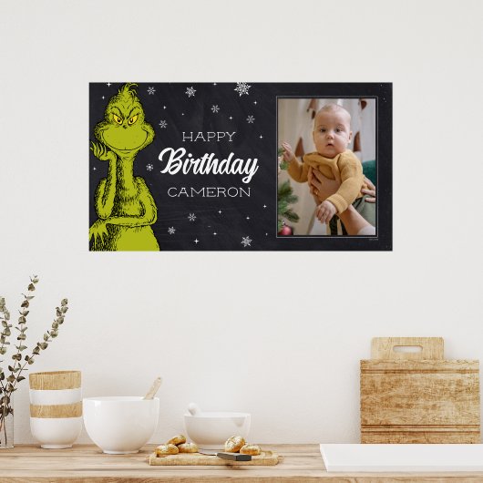 Grinch Chalkboard Geburtstag Poster (Küche)