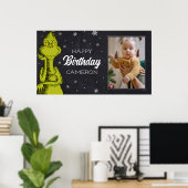 Grinch Chalkboard Geburtstag Poster (Heimbüro)
