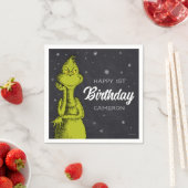 Grinch Chalkboard Geburtstag Serviette (Beispiel)