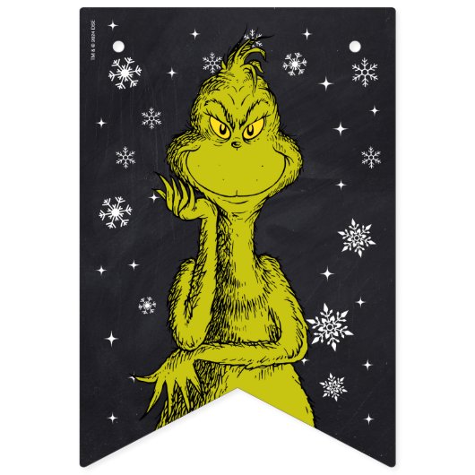 Grinch Chalkboard Geburtstag Wimpelkette (Erste Fahne)
