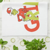 Grinch! Charakter-Logo-Grafik Geschirrtuch (Gefaltet)