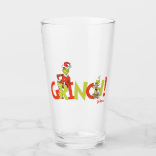 Grinch! Charakter-Logo-Grafik Glas