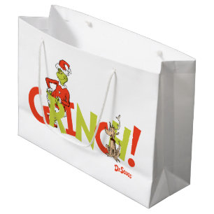 Grinch! Charakter-Logo-Grafik Große Geschenktüte