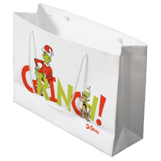 Grinch! Charakter-Logo-Grafik Große Geschenktüte