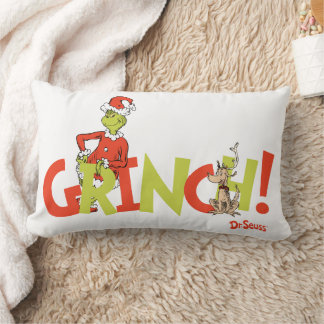 Grinch! Charakter-Logo-Grafik Lendenkissen