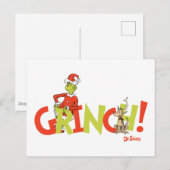 Grinch! Charakter-Logo-Grafik Postkarte (Vorne/Hinten)