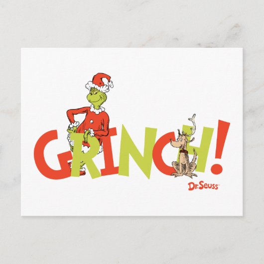 Grinch! Charakter-Logo-Grafik Postkarte (Vorderseite)