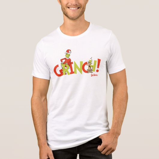 Grinch! Charakter-Logo-Grafik Tri-Blend Shirt (Vorderseite)