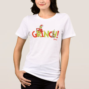 Grinch! Charakter-Logo-Grafik Tri-Blend Shirt