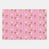 Grinch & Cindy-Lou Pink Heart Pattern Geschenkpapier Set (Vorderseite 3)