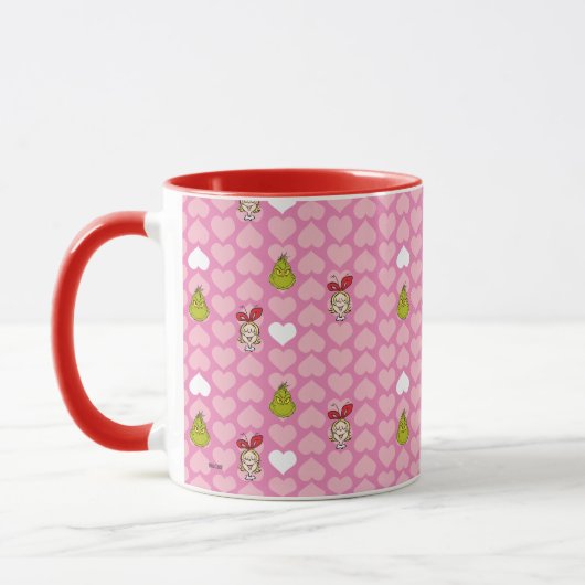 Grinch & Cindy-Lou rosa Herzmuster Tasse (Links)