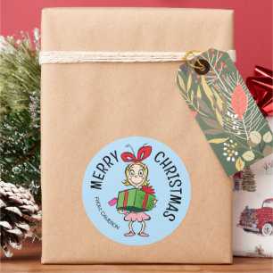 Grinch   Cindy-Lou Who Weihnachtsgeschenk Runder Aufkleber