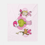 Grinch Crew in Pink Valentine's Portrait Fleecedecke (Vorderseite)