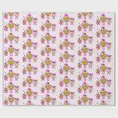 Grinch Crew in Pink Valentine's Portrait Geschenkpapier (Flach)
