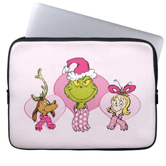 Grinch Crew in Pink Valentine's Portrait Laptopschutzhülle (Vorderseite)
