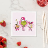 Grinch Crew in Pink Valentine's Portrait Serviette (Beispiel)