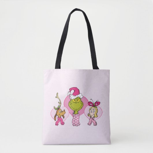 Grinch Crew in Pink Valentine's Portrait Tasche (Vorderseite)