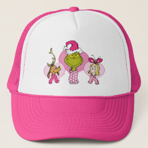 Grinch-Crew in rosa-valentinsbildnis Truckerkappe