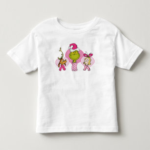 Grinch-Crew in rosa-valentinsporträt Kleinkind T-shirt