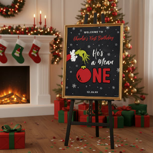 Grinch Er ist ein Böser 1. Geburtstag Poster