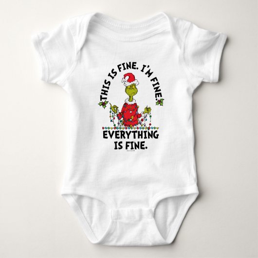 Grinch | Everything is Fine Baby Strampler (Vorderseite)