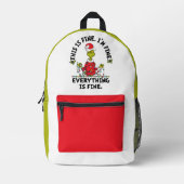 Grinch | Everything is Fine Bedruckter Rucksack (Vorderseite)