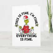 Grinch | Everything is Fine Feiertagskarte (Vorderseite)