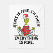 Grinch | Everything is Fine Fleecedecke (Vorderseite)