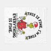 Grinch | Everything is Fine Fleecedecke (Vorderseite (Horizontal))