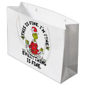 Grinch | Everything is Fine Große Geschenktüte (Rückseite Schrägansicht)
