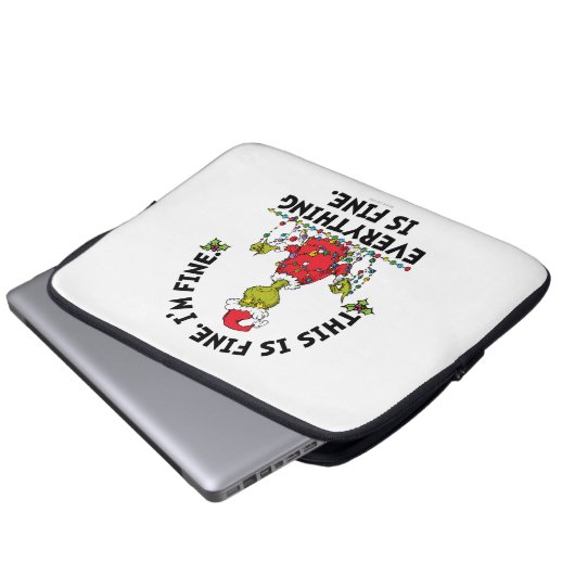 Grinch | Everything is Fine Laptopschutzhülle (Vorne Knopf)