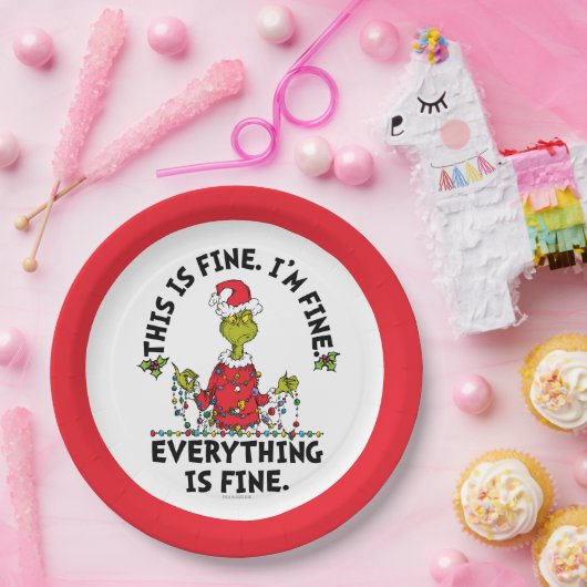 Grinch | Everything is Fine Pappteller (Party)