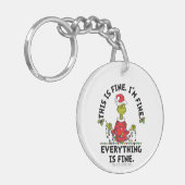 Grinch | Everything is Fine Schlüsselanhänger (Vorderseite links)