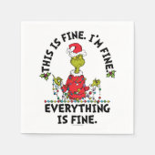Grinch | Everything is Fine Serviette (Vorderseite)