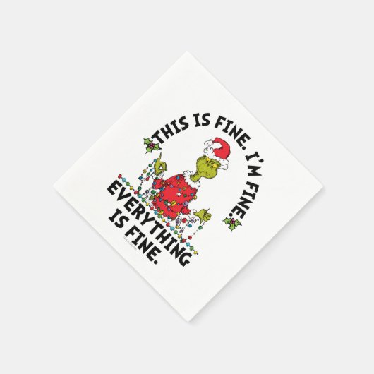 Grinch | Everything is Fine Serviette (Ecke)