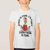 Grinch | Everything is Fine Tri-Blend Shirt (Vorderseite)