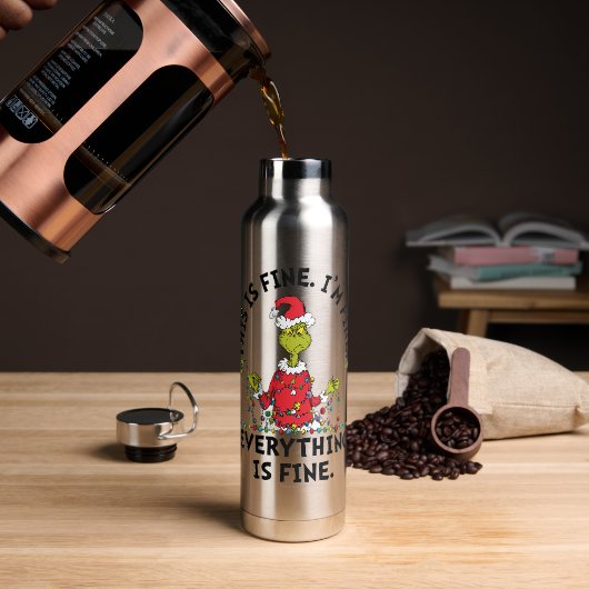 Grinch | Everything is Fine Trinkflasche (Kaffee)