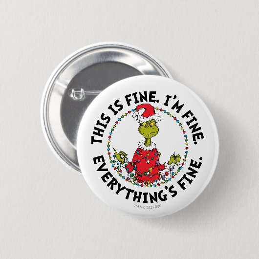 Grinch | Everything's Fine Button (Vorne & Hinten)