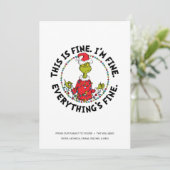 Grinch | Everything's Fine Feiertagskarte (Stehend Vorderseite)