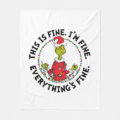 Grinch | Everything's Fine Fleecedecke (Vorderseite)