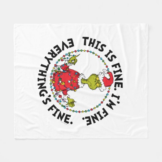 Grinch | Everything's Fine Fleecedecke (Vorderseite (Horizontal))