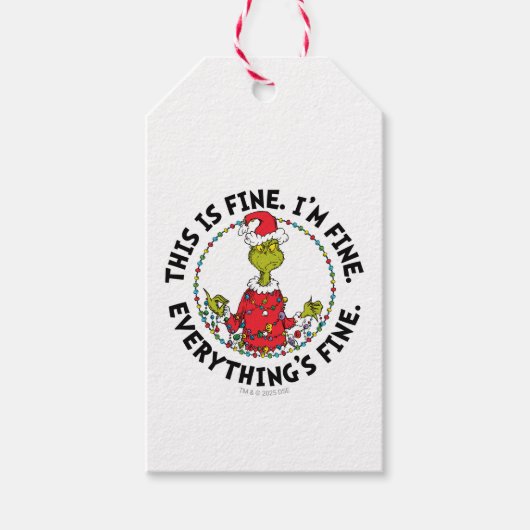 Grinch | Everything's Fine Geschenkanhänger (Vorderseite)