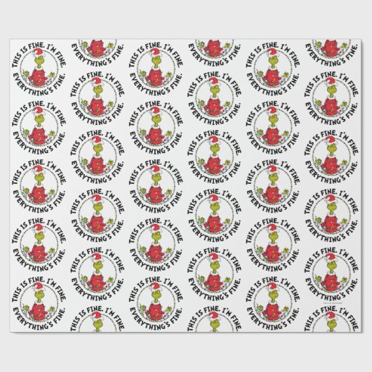 Grinch | Everything's Fine Geschenkpapier (Flach)