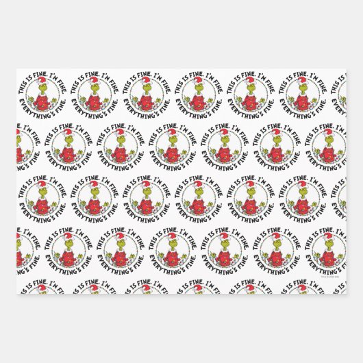 Grinch | Everything's Fine Geschenkpapier Set (Vorderseite)