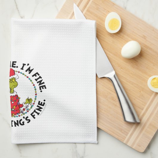 Grinch | Everything's Fine Geschirrtuch (Viertel Falte)